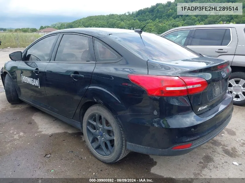 1FADP3FE2HL289514 2017 Ford Focus Se