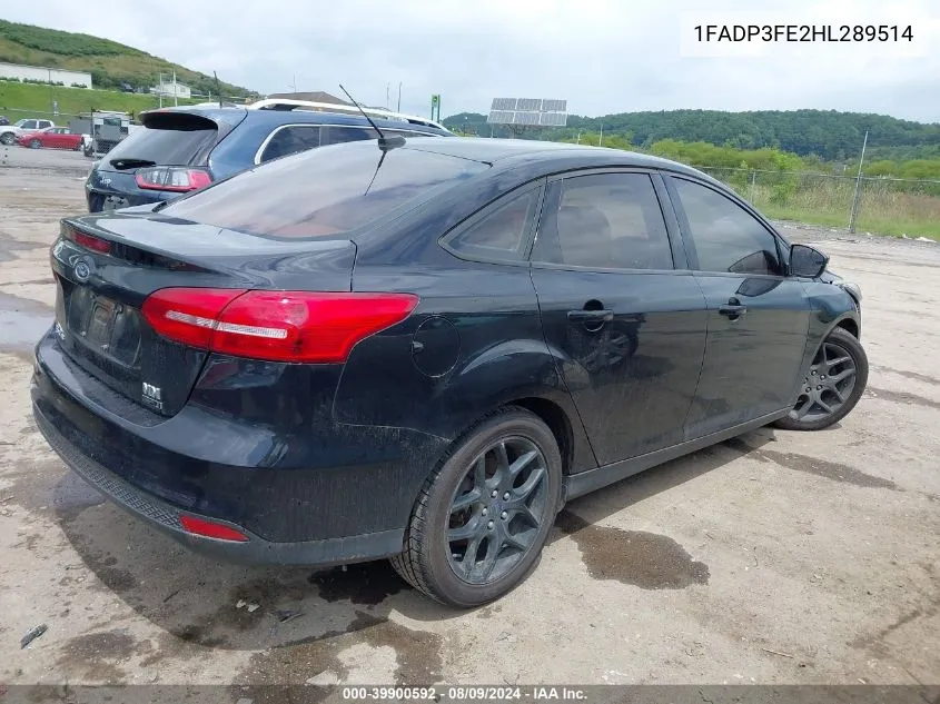 1FADP3FE2HL289514 2017 Ford Focus Se