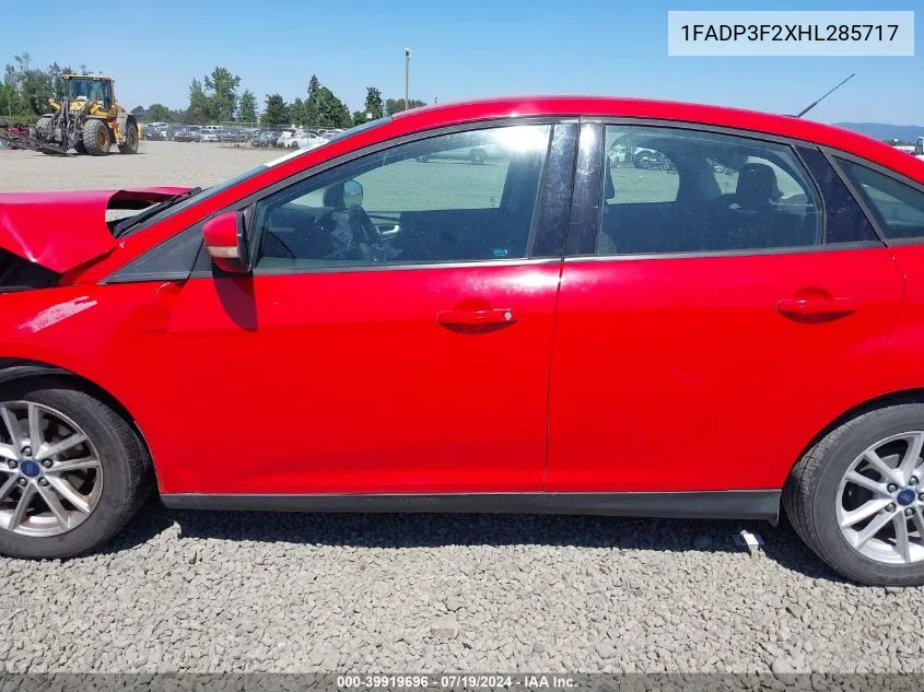 1FADP3F2XHL285717 2017 Ford Focus Se