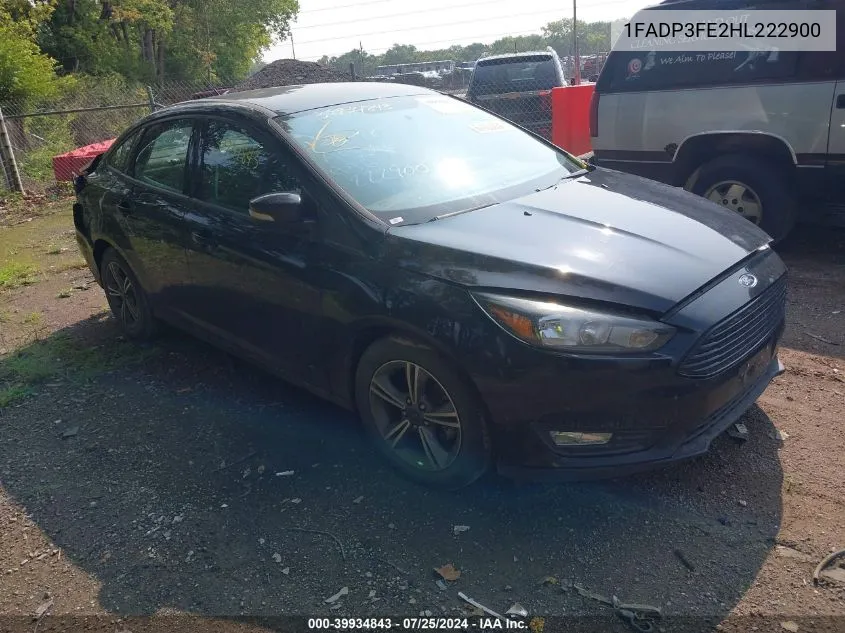 2017 Ford Focus Se VIN: 1FADP3FE2HL222900 Lot: 39934843