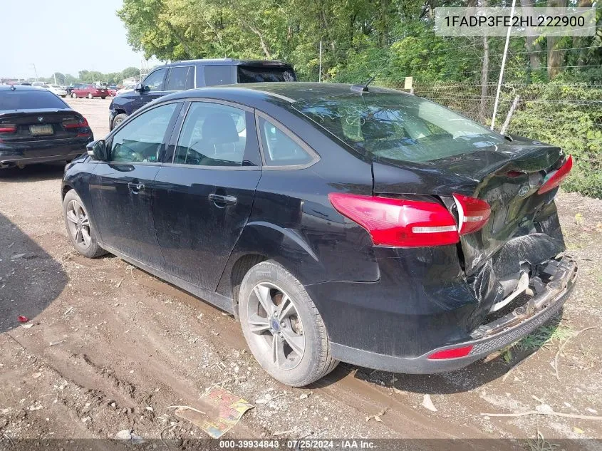 2017 Ford Focus Se VIN: 1FADP3FE2HL222900 Lot: 39934843