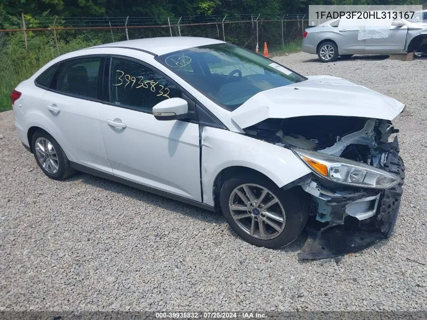 2017 Ford Focus Se VIN: 1FADP3F20HL313167 Lot: 39935832