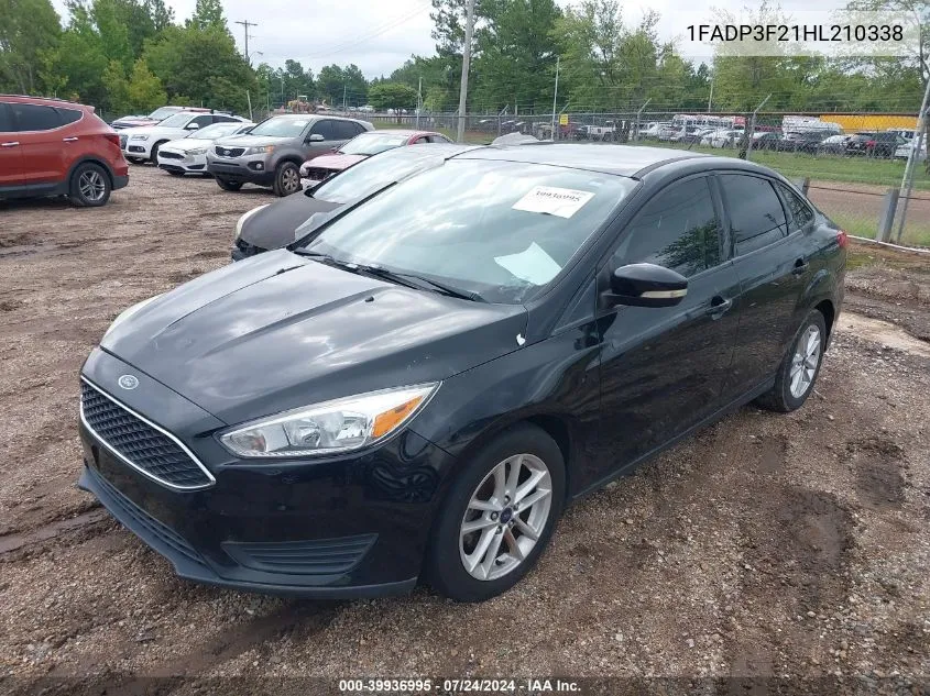 2017 Ford Focus Se VIN: 1FADP3F21HL210338 Lot: 39936995