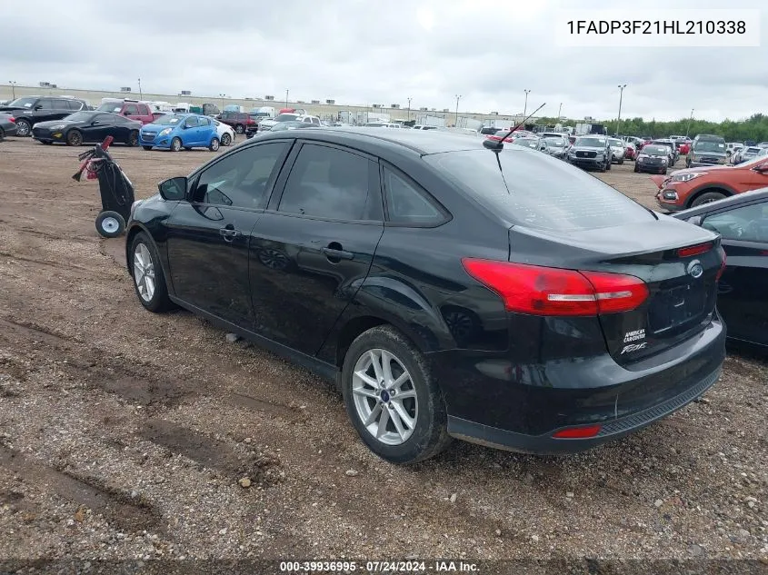 2017 Ford Focus Se VIN: 1FADP3F21HL210338 Lot: 39936995