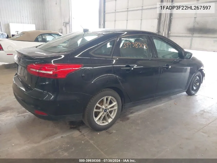 1FADP3F22HL267597 2017 Ford Focus Se