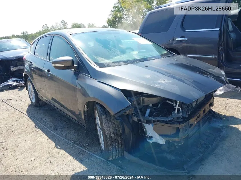 2017 Ford Focus Se VIN: 1FADP3K26HL286501 Lot: 39943326