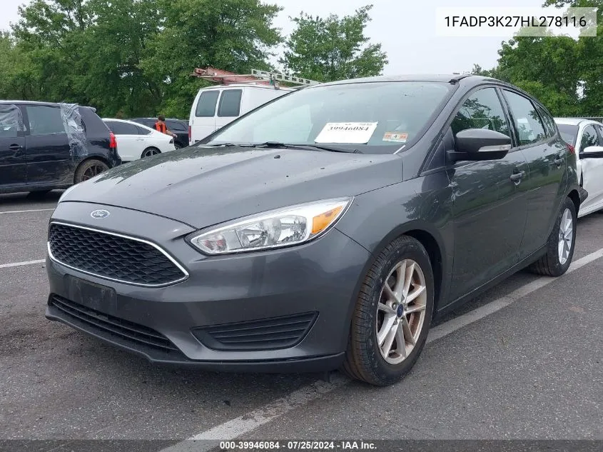 1FADP3K27HL278116 2017 Ford Focus Se