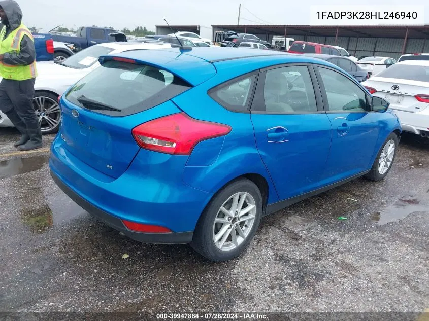 1FADP3K28HL246940 2017 Ford Focus Se