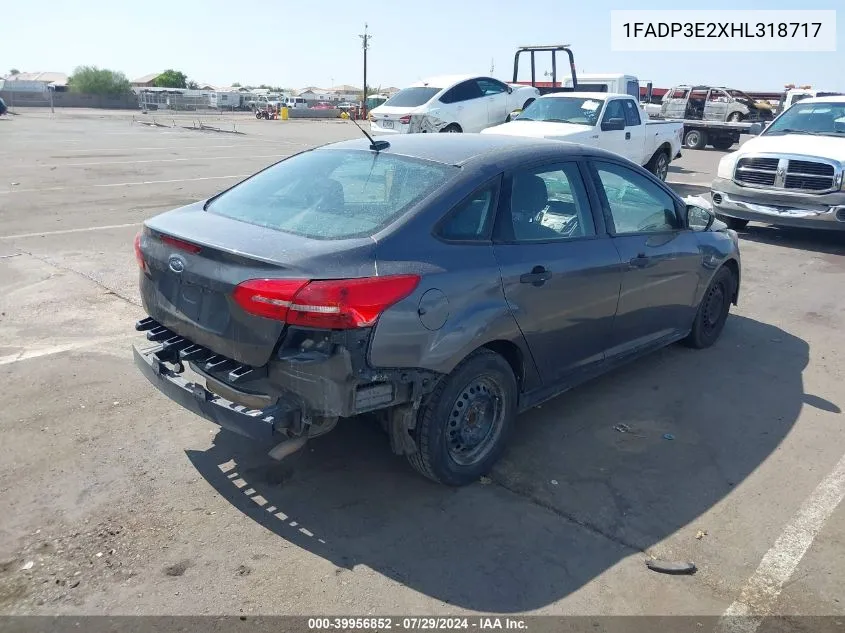 1FADP3E2XHL318717 2017 Ford Focus S