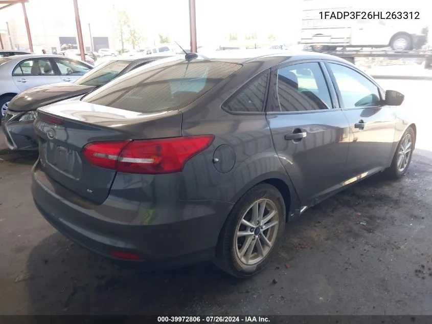 1FADP3F26HL263312 2017 Ford Focus Se