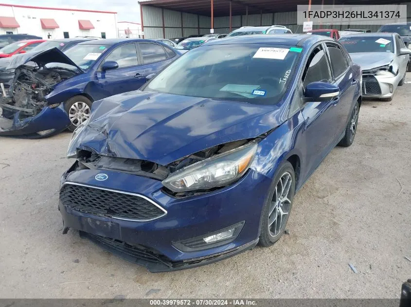 1FADP3H26HL341374 2017 Ford Focus Sel