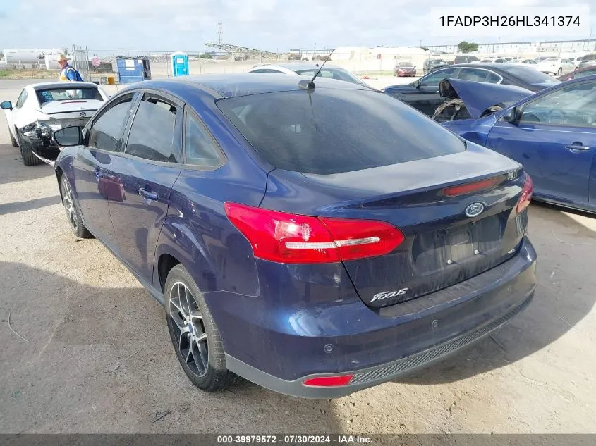 1FADP3H26HL341374 2017 Ford Focus Sel