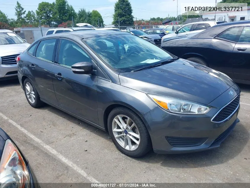 1FADP3F2XHL337721 2017 Ford Focus Se