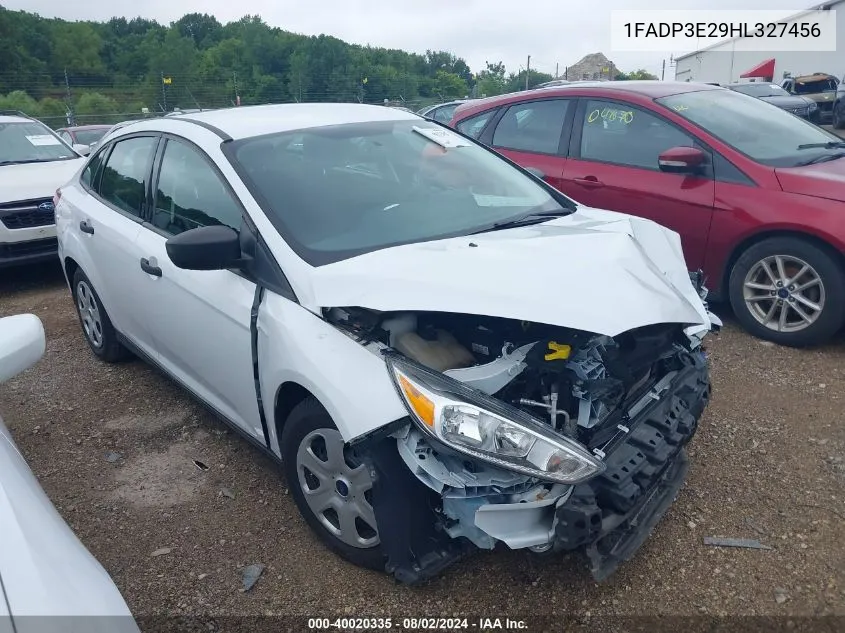 2017 Ford Focus S VIN: 1FADP3E29HL327456 Lot: 40020335