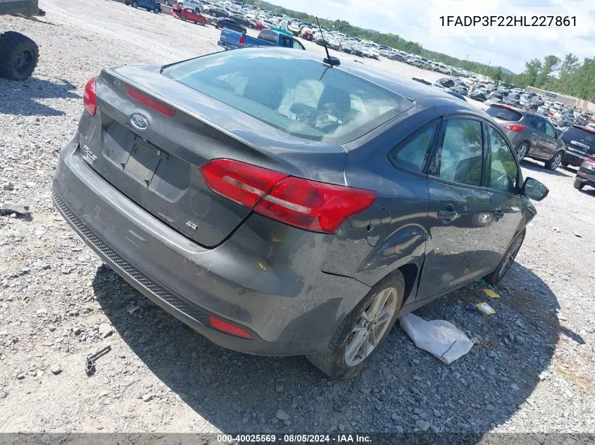 1FADP3F22HL227861 2017 Ford Focus Se