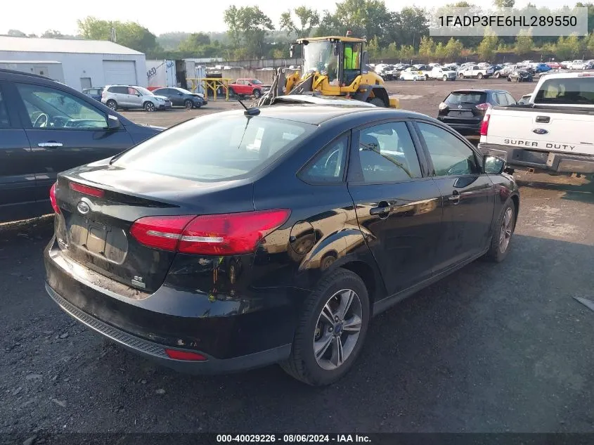 1FADP3FE6HL289550 2017 Ford Focus Se