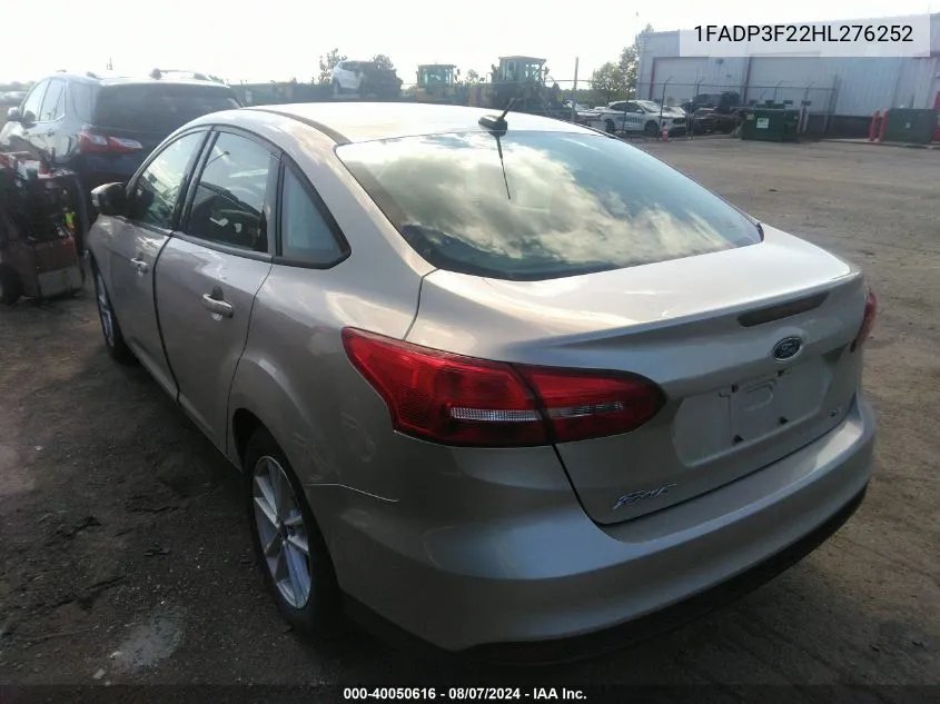 1FADP3F22HL276252 2017 Ford Focus Se