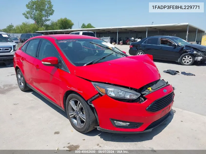 2017 Ford Focus Se VIN: 1FADP3FE8HL229771 Lot: 40052650