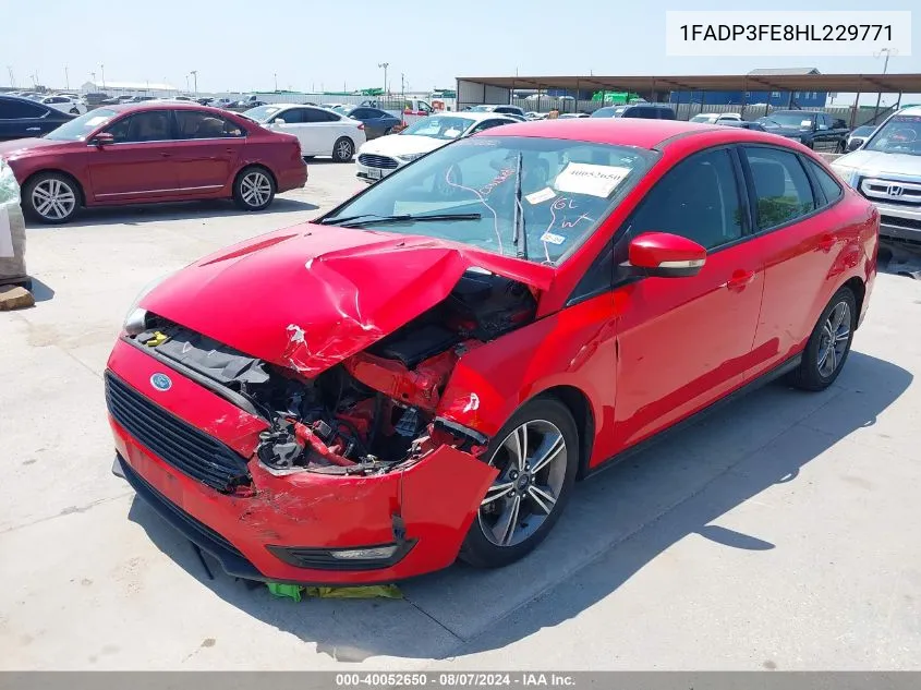 2017 Ford Focus Se VIN: 1FADP3FE8HL229771 Lot: 40052650