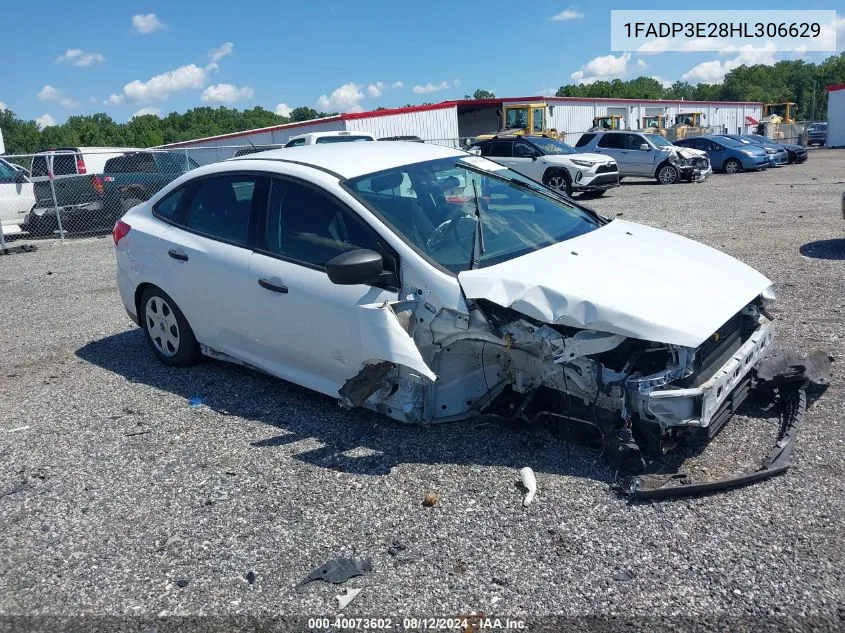 2017 Ford Focus S VIN: 1FADP3E28HL306629 Lot: 40073602