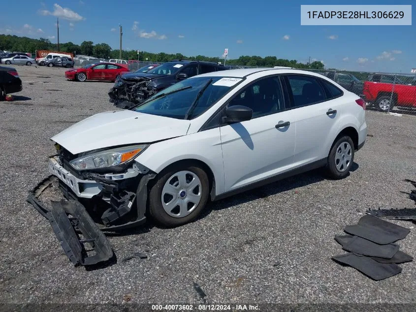 1FADP3E28HL306629 2017 Ford Focus S