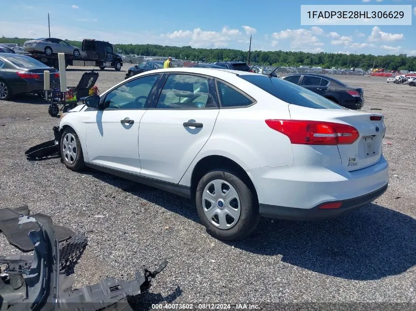 2017 Ford Focus S VIN: 1FADP3E28HL306629 Lot: 40073602