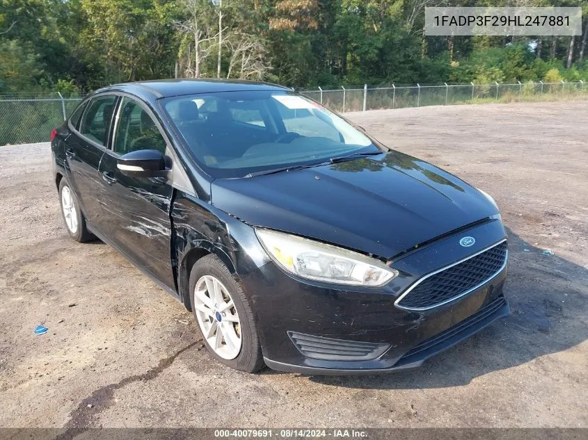 1FADP3F29HL247881 2017 Ford Focus Se