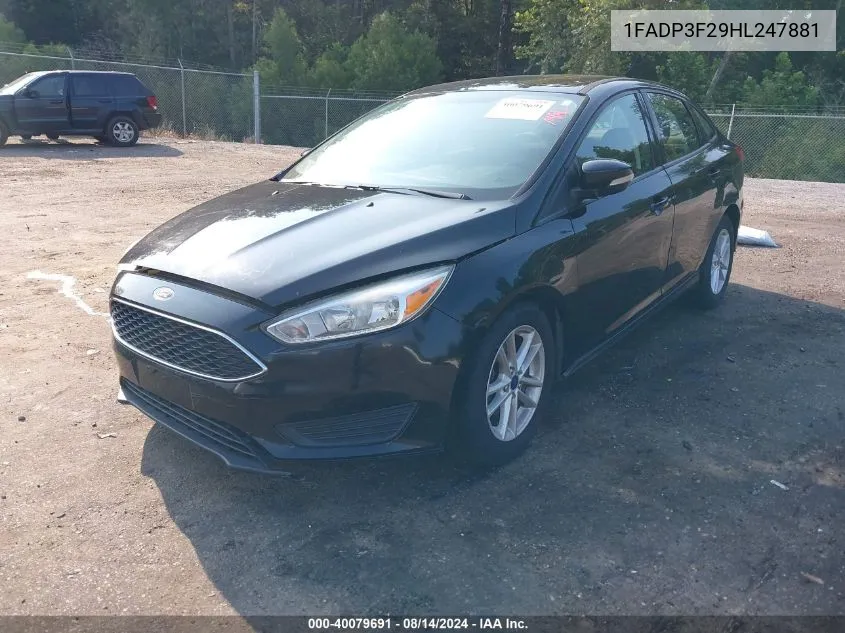 1FADP3F29HL247881 2017 Ford Focus Se