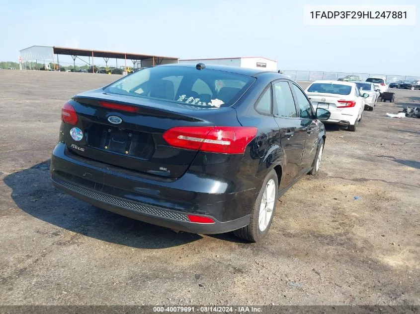 1FADP3F29HL247881 2017 Ford Focus Se