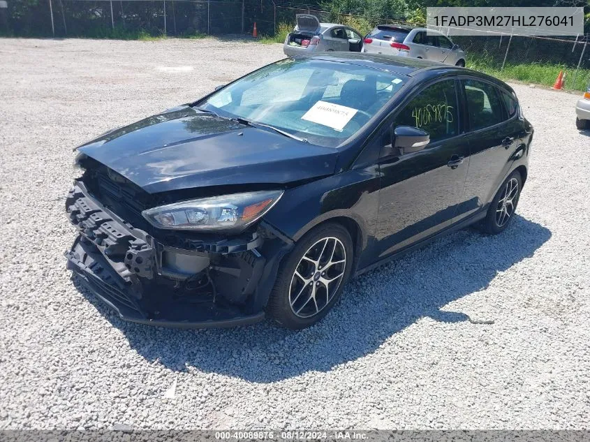 2017 Ford Focus Sel VIN: 1FADP3M27HL276041 Lot: 40089875