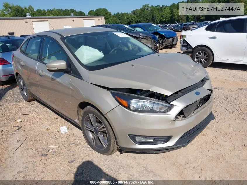 2017 Ford Focus Se VIN: 1FADP3FE7HL274474 Lot: 40089885