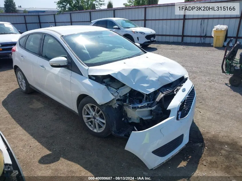 1FADP3K20HL315166 2017 Ford Focus Se