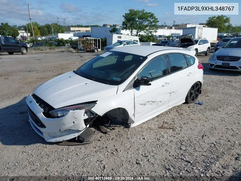 2017 Ford Focus St VIN: 1FADP3L9XHL348767 Lot: 40113669