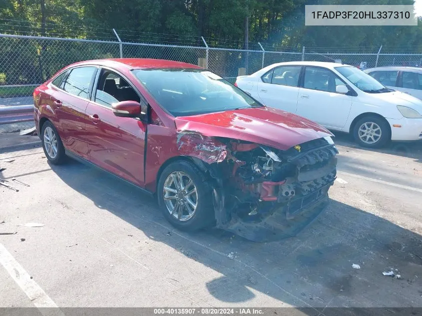 2017 Ford Focus Se VIN: 1FADP3F20HL337310 Lot: 40135907