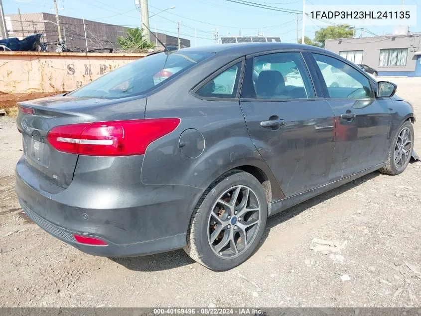 1FADP3H23HL241135 2017 Ford Focus Sel