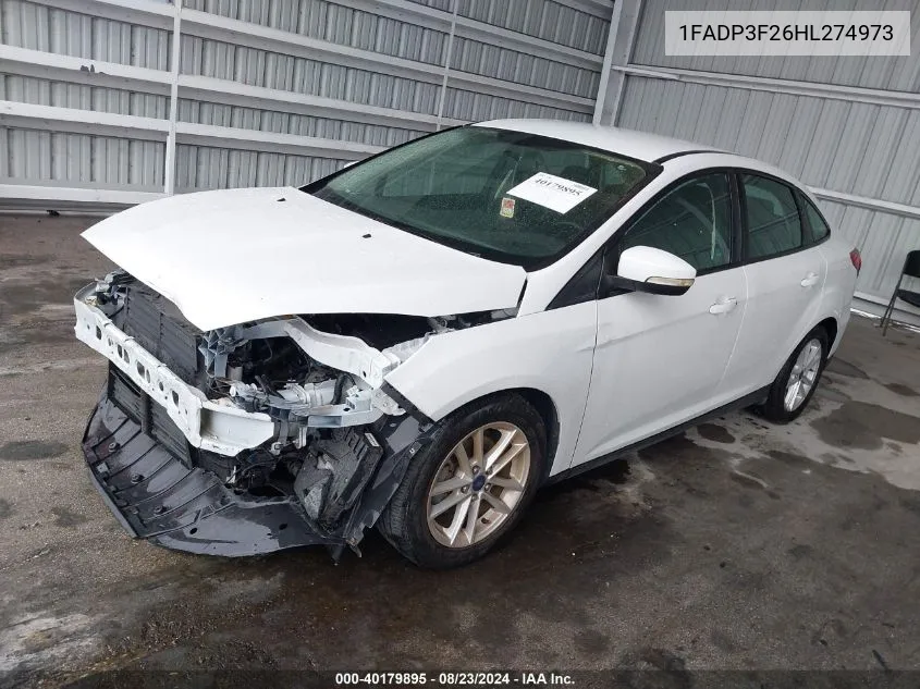 1FADP3F26HL274973 2017 Ford Focus Se