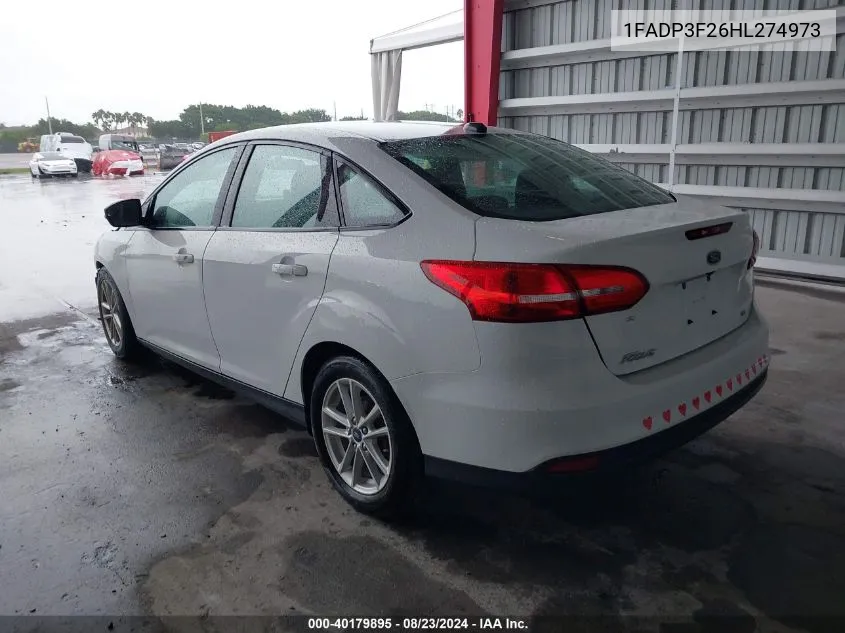 1FADP3F26HL274973 2017 Ford Focus Se