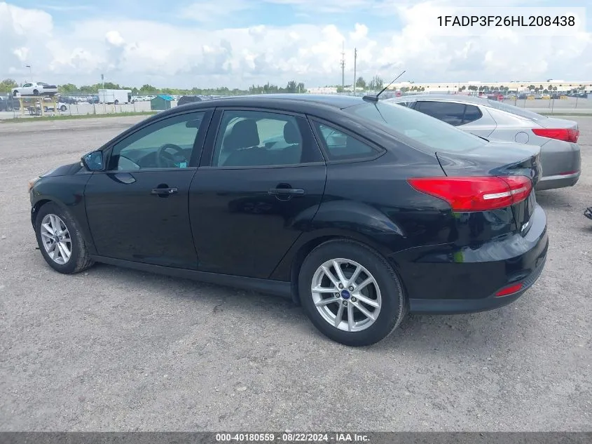 1FADP3F26HL208438 2017 Ford Focus Se