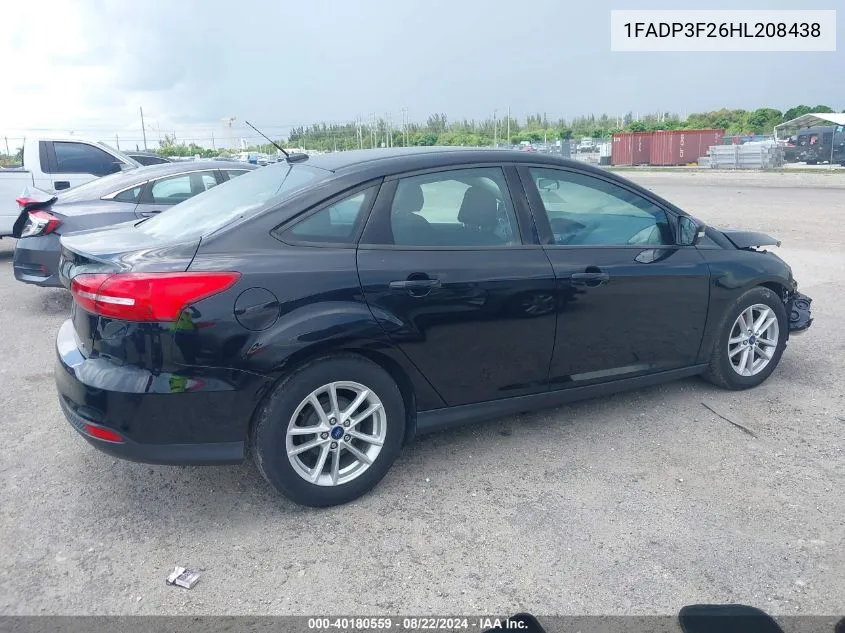 1FADP3F26HL208438 2017 Ford Focus Se