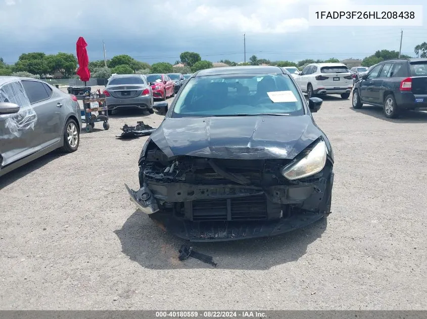 2017 Ford Focus Se VIN: 1FADP3F26HL208438 Lot: 40180559