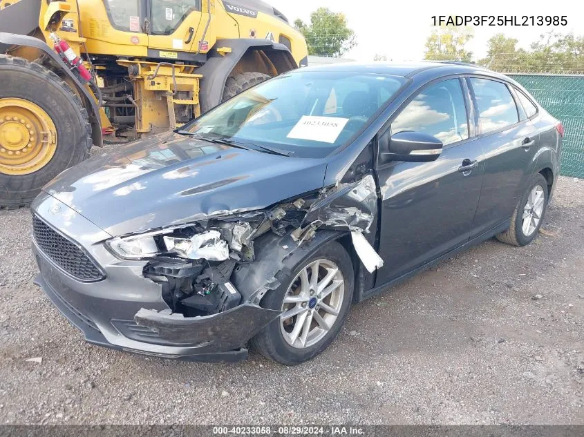 1FADP3F25HL213985 2017 Ford Focus Se