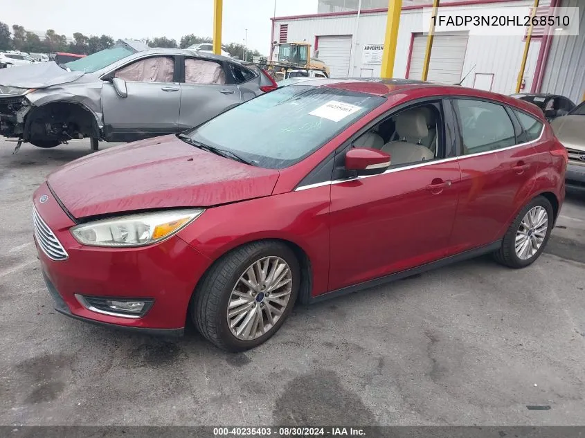 1FADP3N20HL268510 2017 Ford Focus Titanium