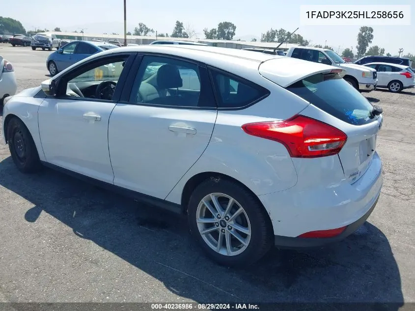 2017 Ford Focus Se VIN: 1FADP3K25HL258656 Lot: 40236986