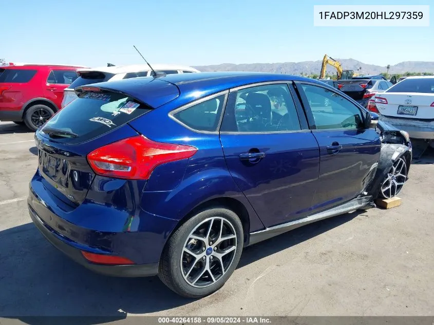 2017 Ford Focus Sel VIN: 1FADP3M20HL297359 Lot: 40264158