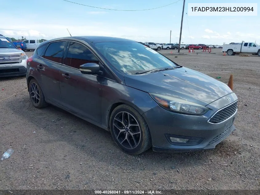 1FADP3M23HL200994 2017 Ford Focus Sel