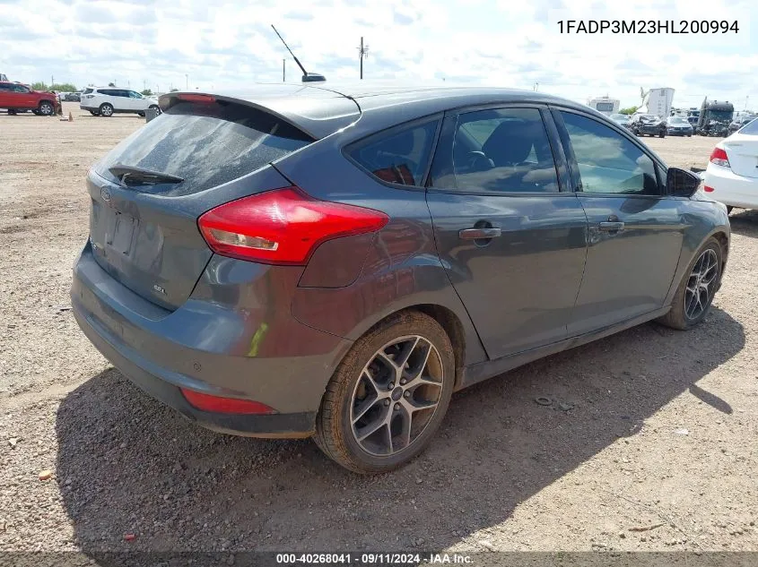 1FADP3M23HL200994 2017 Ford Focus Sel