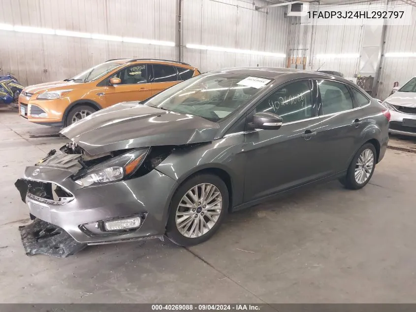 2017 Ford Focus Titanium VIN: 1FADP3J24HL292797 Lot: 40269088