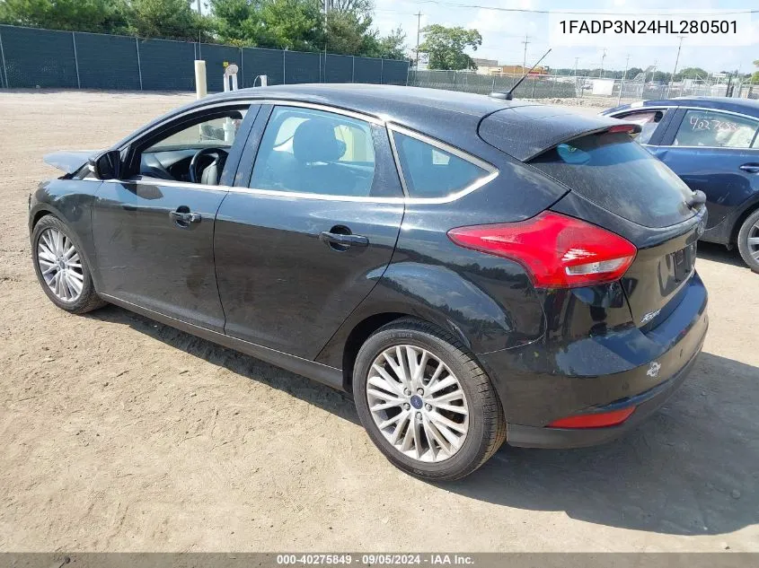 1FADP3N24HL280501 2017 Ford Focus Titanium