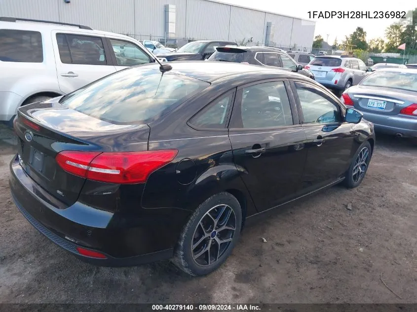 1FADP3H28HL236982 2017 Ford Focus Sel