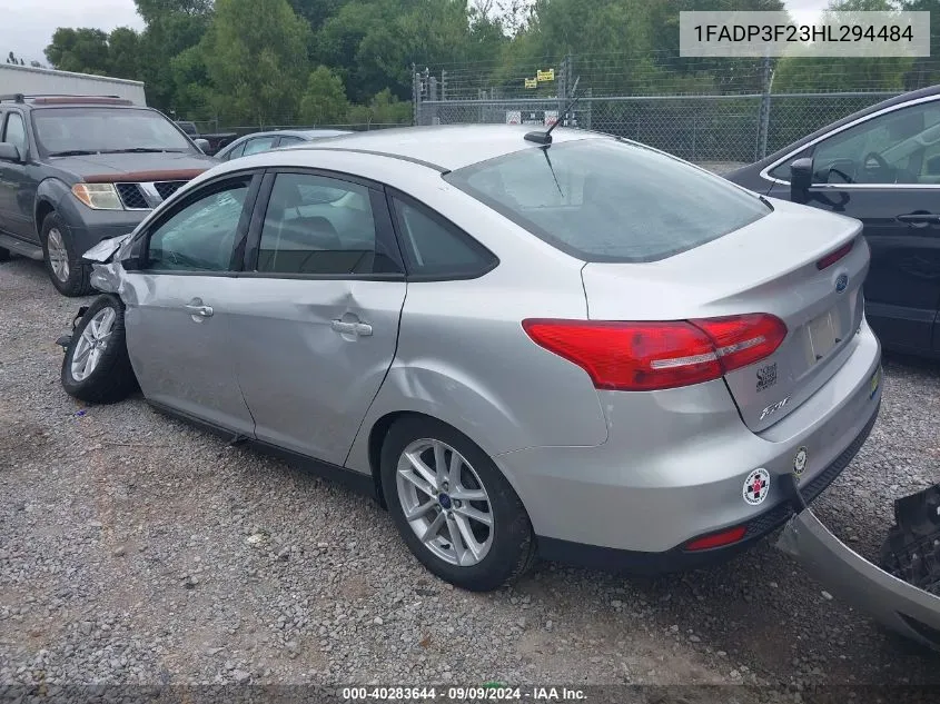 2017 Ford Focus Se VIN: 1FADP3F23HL294484 Lot: 40283644